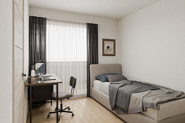 No.1_洋室1　5.3帖の洋室はバルコニーに面した日当たりの良い部屋です。※画像はすべてCG加工です。