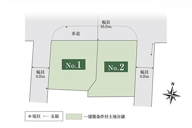 全2区画とも約36坪の敷地面積を確保しており、多彩なプランニングに対応可能です。