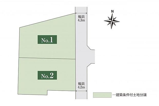 ゆとりの敷地 約80坪・87坪の開放感あふれる［全2区画］