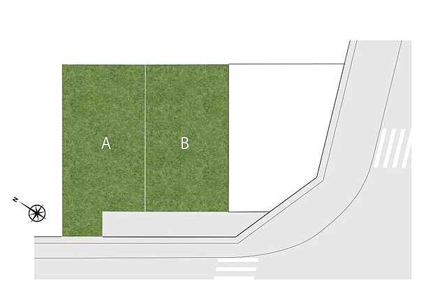 【【区画図】】B号地は敷地面積38坪超!整った区画形状×前面道路は約11m幅でゆったりとしています。加古川バイパスなどへアクセスしやすく、JR山陽本線「土山」駅まで徒歩約9分。車、鉄道ともに交通便利な立地です。