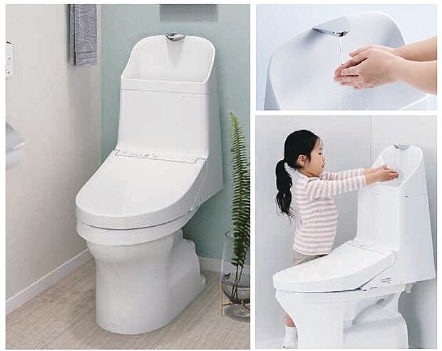 【トイレ】少ない水で、効率よくしっかりきれい、トルネード洗浄。凹凸が少なくお手入れが簡単。汚れが付きにくいセフィオンテクト加工でキレイが長持ち。