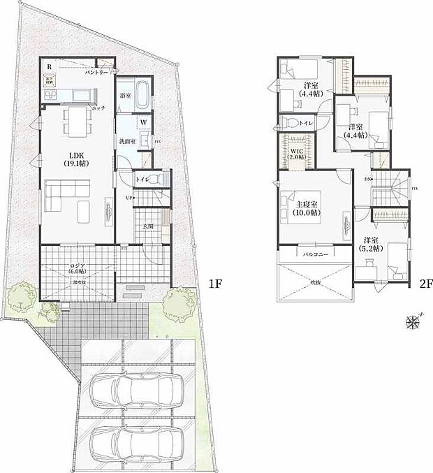 【4LDK＋パントリー＋リネン庫+ホール収納＋WIC＋バルコニ】◇南のお庭に6帖のロジア設け外にもう一つのリビングのある邸宅♪