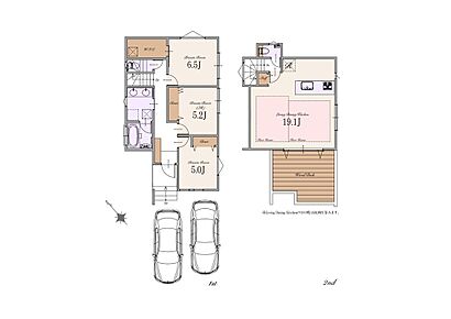 建物面積：89.38m2（宅配ボックス0.36m2含む）　土地面積：111.61m2(建築確認申請上の控除面積0.14m2) 