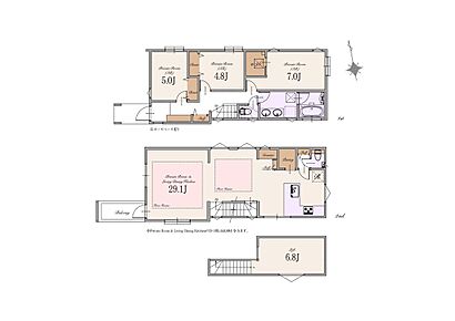 建物面積:107.26m2（外部面積0.94m2含む）（別途ロフト部分約11m2有り） 
