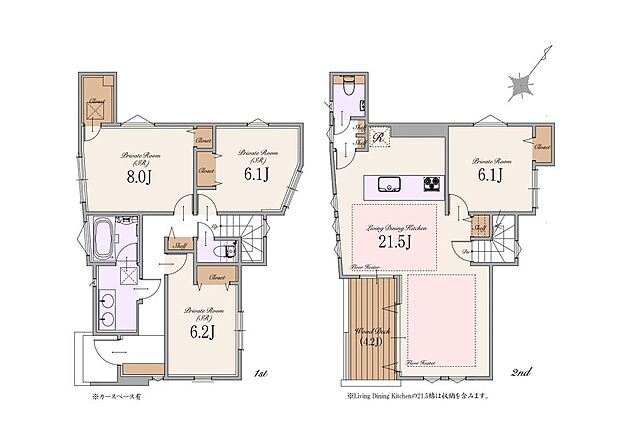 【1LDK+3S】建物面積：110.97m2（DS:0.95m2を含む）
土地面積：117.06m2(建築確認申請上の控除面積0.47m2含む)