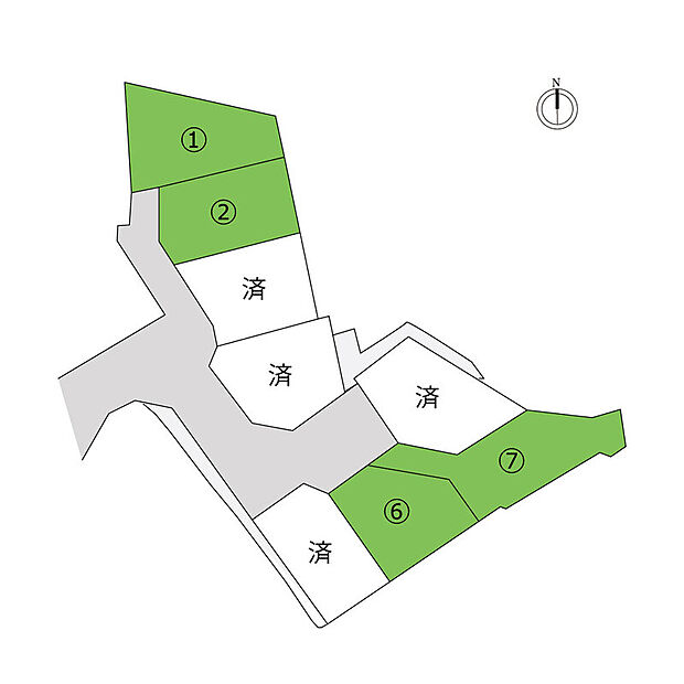 全8区画の新規分譲地!
現在販売が4区画になります。