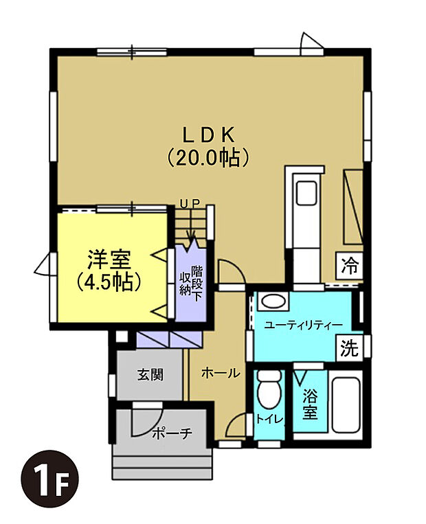 【【建築プラン例】】建物面積：112.21m2
建物代金：2750万円(税込)
※杭工事、分水工事、諸費用別途
※設計プランの参考一例であって、当該プランの採用可否は任意です。