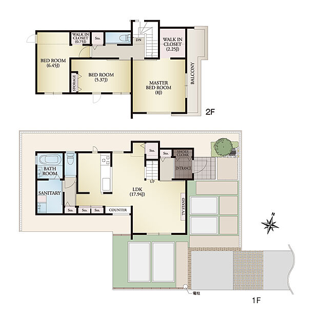 【3LDK+2S】全室南面採光の陽だまりの住まい

※延長敷地部分の面積／40.04m2
※通行地役権部分の面積／48.81m2