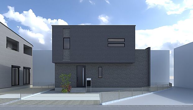 【完成予想図／No.6】広々とした6帖サイズ、屋上感覚の大型バルコニー。テーブルや椅子を置いてお寛ぎいただけます。