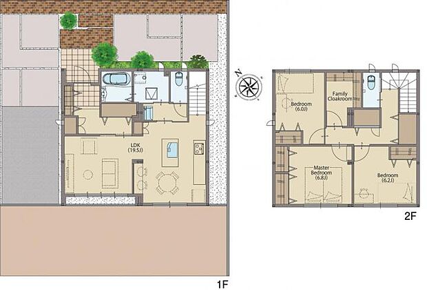 【3LDK＋ファミクロ】ファミリークローゼットあり