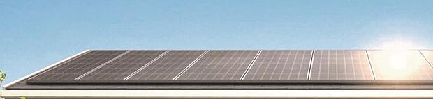 【太陽光発電システム】発電した電力を自宅で使用できるため電力会社から購入する電力の量を抑えることができます。また、万一の災害時の電力確保にも備えられます。