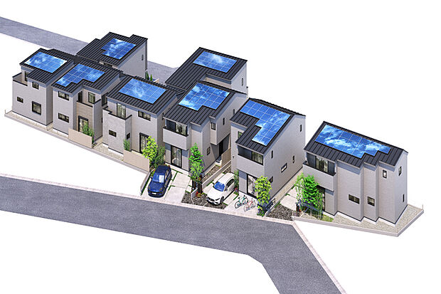 【太陽光パネル標準搭載】全棟太陽光パネル標準を搭載。日々の省エネにつながるのはもちろん、災害時のレジリエンスとしても活躍します。