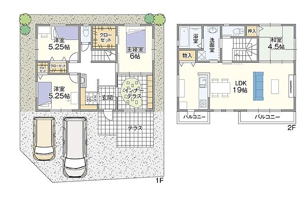 明るく広々と感じられるバルコニーサイドのLDKが特徴。隣接する和室の扉を開放すれば、23帖超の大空間に◎多彩に使えるインナーテラスも魅力です。