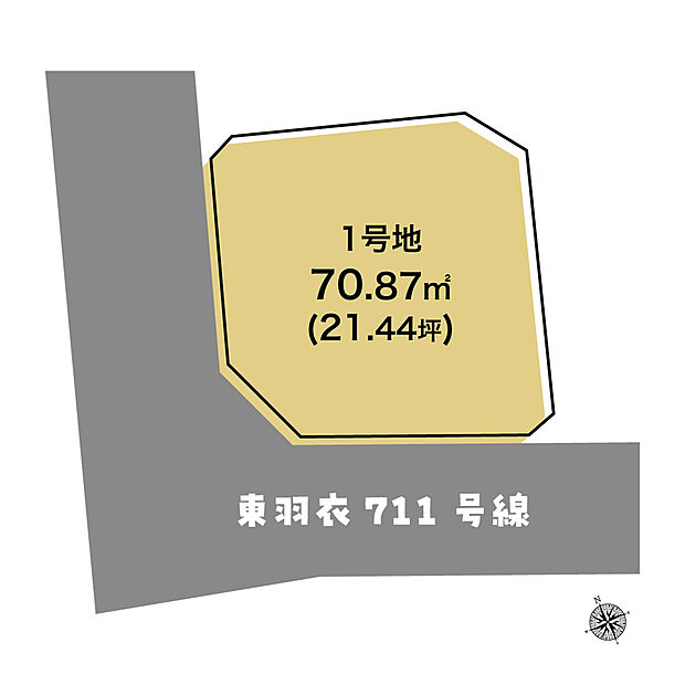 限定1区画!1日を通して自然光が届く時間が長い南西角地です。自由設計で南側、西側ともに前面道路幅員は約4.2m。都心部へアクセスしやすく、買い物施設などの暮らしを支える施設が充実する好立地ながら、公園や教育機関も徒歩圏内。水や緑に触れる自然を日常に感じられる住環境です。