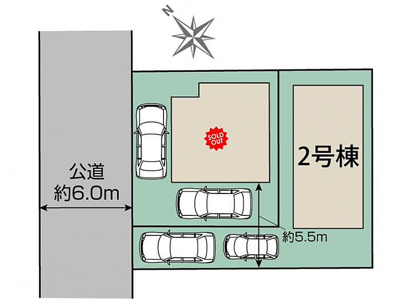 府中市南町3丁目2棟 区画図