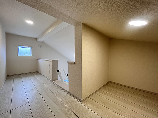 【洋室5.5帖ロフト4.45m2（6月上旬撮影）】季節物がたっぷり片付く収納力のあるロフト。