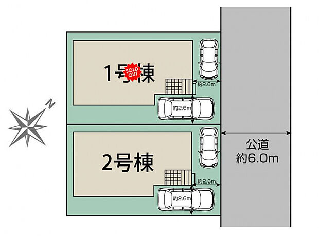 千葉市美浜区磯辺1丁目2棟 区画図