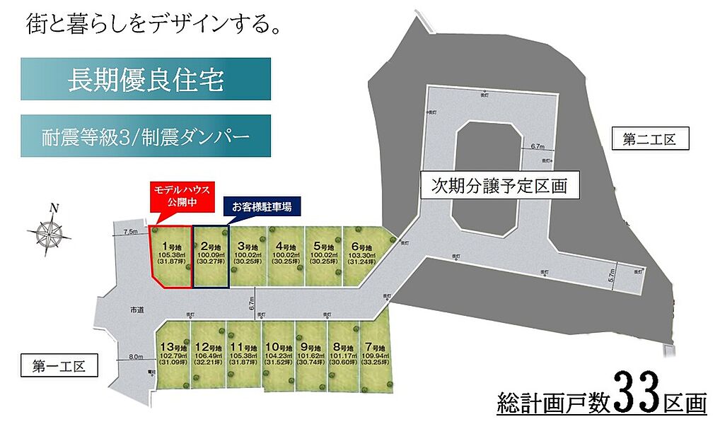 堺市・菱木エリアに総計画戸数33区画の街が誕生します。