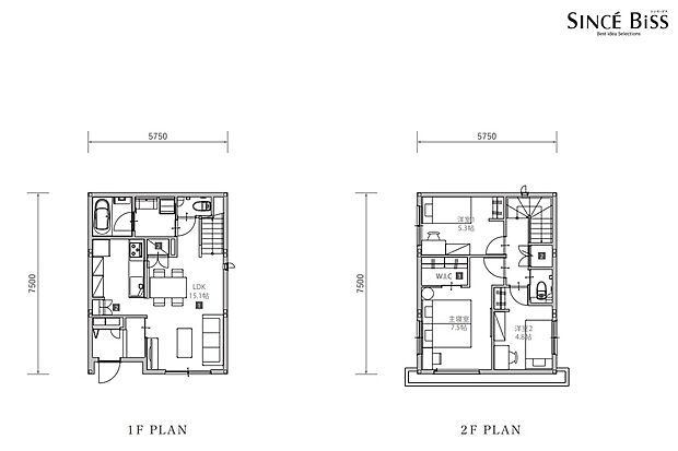 参考間取り：3LDK＋WIC　※プランは一例です。暮らし方、建物の間口サイズ等要望に合わせて選択いただけます。※建売物件ではありません。