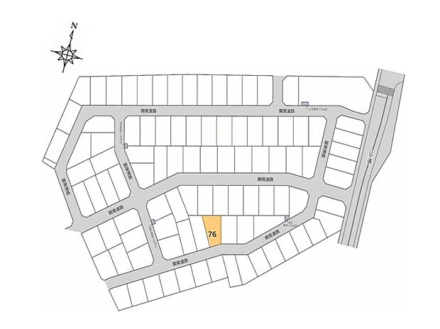 【全体区画図】※区画図には商談中区画も含みます。最新の販売状況は資料請求またはお電話にてお問合せください。
