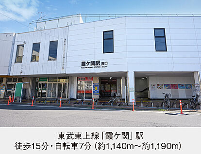 東武東上線「霞ケ関」駅 現地から1140m～1190m。(徒歩15分。(最長))