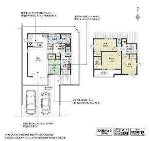 南面にリビングと和室を続き間で配置し、広々とした開放的な空間を計画しました。日中は豊かな光を取り入れながら、ゆったりと寛ぐことができます。また和室は置き畳を採用しており、取り外すことでリビングと一体化した空間として利用することが可能です。

※設計性能評価取得済 