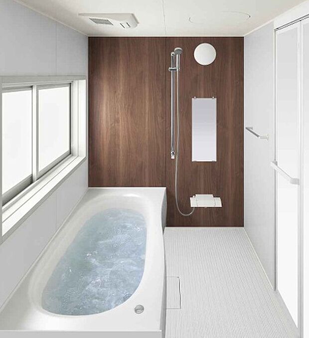 【浴室　標準仕様】パナソニックバスルーム　オフローラ1616　　　　　　　　　　　　　　　　浴室暖房乾燥機付きで梅雨時の浴室や冬のお風呂も快適。