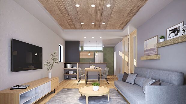 【家具/エアコン(LDK) /折り上げ天井】※CGパースです。