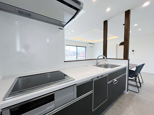 【キッチン/カップボード】Hコンロ【オール電化】/深型食洗機 /タッチレス水栓/写真はNo.3