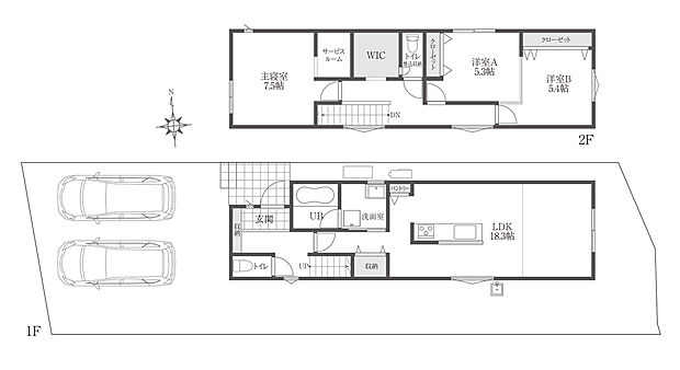 【3LDK+2S(WIC/サービスルーム)】月々の支払い例
例1
頭金0円/変動金利0.80%/40年返済
ボーナス払い(年2回)138,996円
月々 約49,895円
例2
頭金0円/変動金利0.80%/40年返済
ボーナス払い(年2回)80,325円
月々 約59,660円