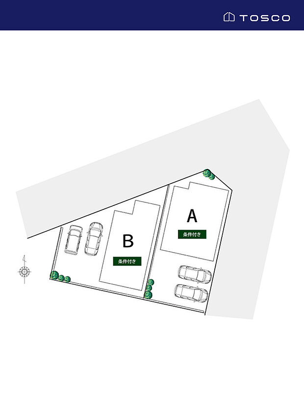 A区画
最終1区画の注文住宅用地
土地間口7.1m・奥行き22.2m
並列2台ラクラク駐車可能
道路幅もあり、交通量も少ないので小さいお子様がいるご家族も安心です。