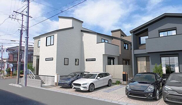 【【完成予想外観】 】耐震等級3+20年間の地盤保証など、永く快適に暮らせる住まいを追求。現在だけではなく、次世代まで暮らし継げられる住まいをご提供いたします。
