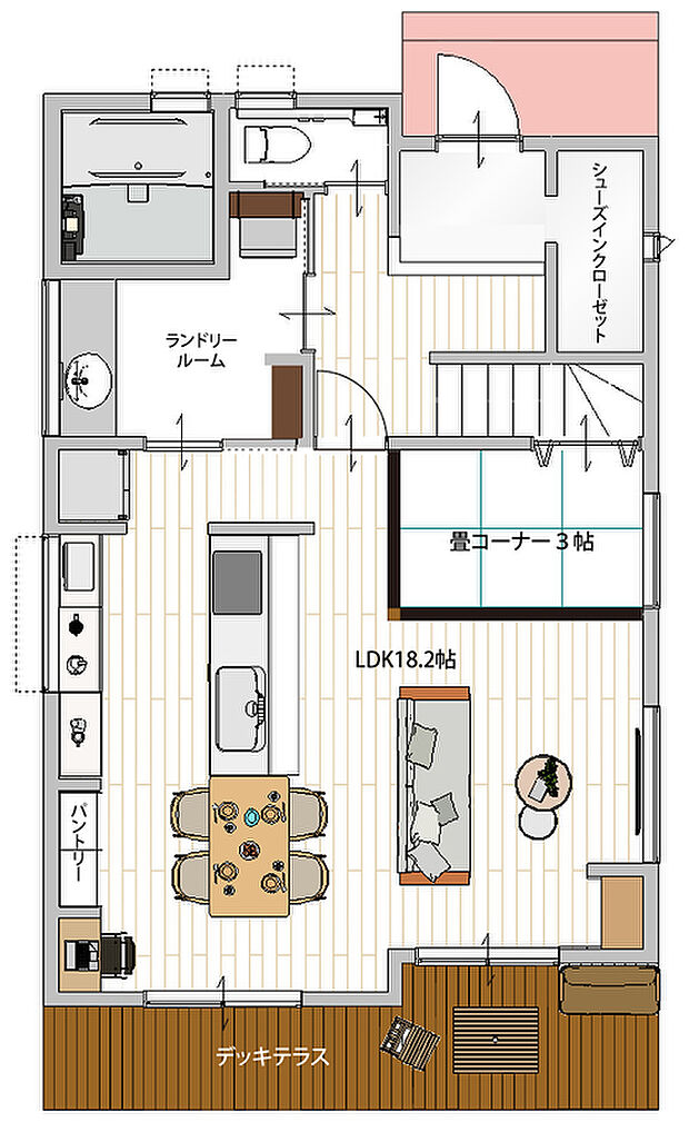 【加東市家原モデルハウス】加東市家原モデルハウス1F間取り