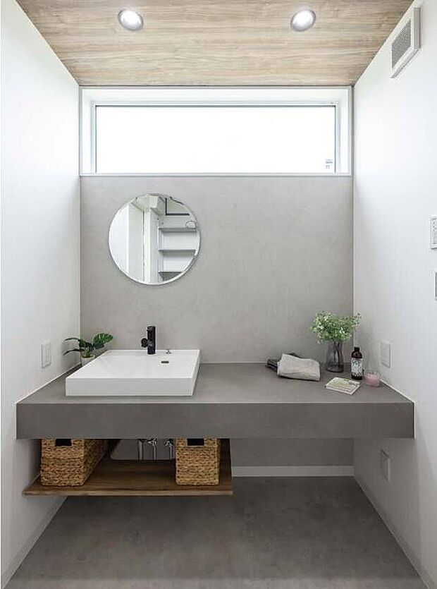 【洗面】アイカのお洒落な洗面台(加東市家原モデルハウス)