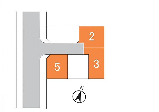 高浜市沢渡町2丁目の全5区画分譲地。ゆとりある敷地が魅力です。現在販売中は2号地・3号地・5号地。