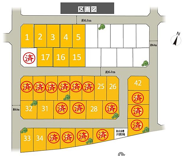 新たに8区画が誕生致しました☆
価格：1,850万円～2,700万円　敷地面積（坪）
142.89m2（43.22坪）～147.81m2（44.71坪）