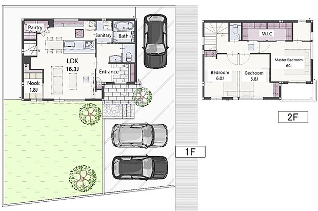 【【ご見学受付中】I-2号地 --軽井沢Style--】＜新価格＞5800万円■土地面積/200.03m2(約60.51坪)■建物面積/97.80m2(約29.51坪)■間取/3LDK■接道/東側■駐車場3台　　　　　　　　　　　　　　　　　