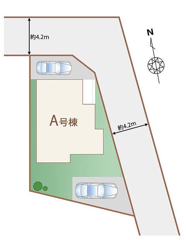 3490万円、4LDK、土地面積141.2m2、建物面積97.3m2 区画図