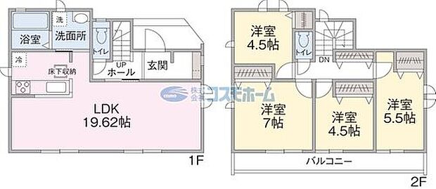 A号棟:価格6180万円、4LDK、土地面積100.03m2、建物面積96.88m2