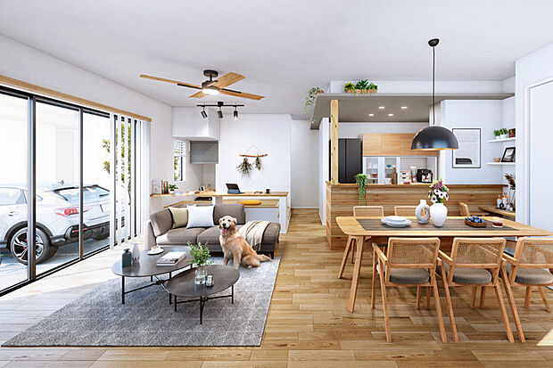 【快適さとやさしさを両立した家族想いの住まい】
家族の居場所となるLDKやそこにつながる+αの空間には、家族それぞれの個性を大切にした3スタイルのプランをご用意。家事動線や収納にもこだわりました。