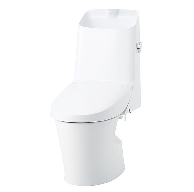 【【LIXILベーシアシャワートイレ】】たっぷり観のあるターボ洗浄を搭載。デザイン性、清掃性も向上したシャワートイレ一体型便器です。
※リビング階以外のトイレは仕様が異なります