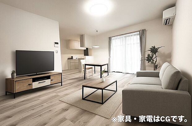 【売主につき仲介手数料不要】防犯シャッター完備!LDKは18帖とゆとりある広さで、家族が自然と集まる団らんスペース!冬場でも床暖房がついているので足元から温まり居心地の良い空間を作り出します☆