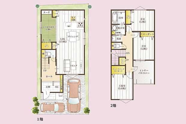 家事動線や生活動線に配慮したプランを多数ご用意しております