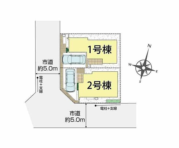 ≪全体区画図≫
敷地内駐車場完備☆周辺は交通量の少ない生活道路なので小さなお子様を持つご家庭も安心です♪