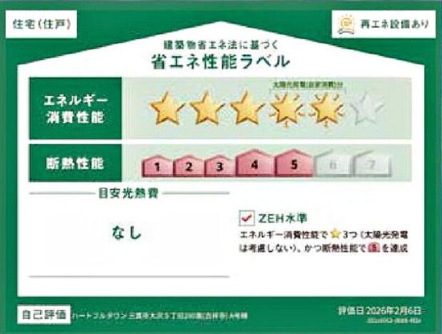 こちらの物件はZEH水準を満たした、省エネ性能に優れた物件です。「熱の入りにくさ・逃げにくさ」という観点でも影響を受けにくい建物のため、長く快適にお過ごしいただけます♪