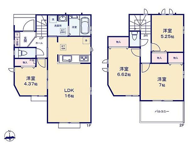 (A号棟)、価格5390万円、4LDK、土地面積108.09m2、建物面積90.67m2