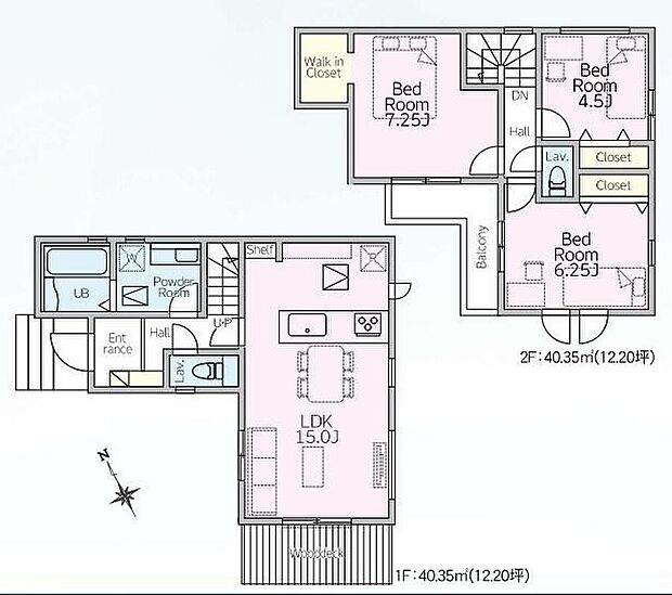 (1号棟)、価格8680万円、3LDK、土地面積100.97m2、建物面積80.7m2 
