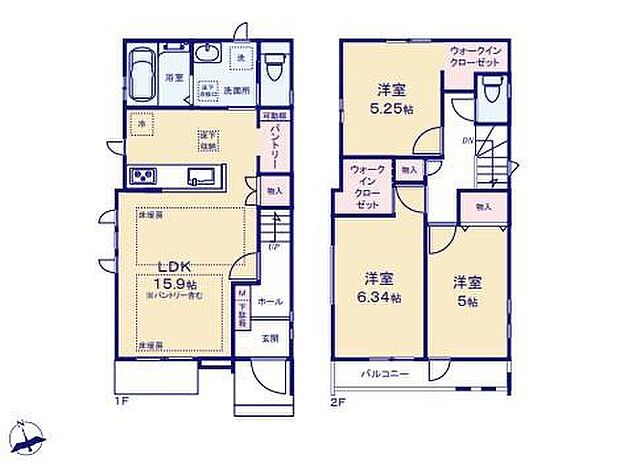 (A号棟)、価格7690万円、3LDK、土地面積102.62m2、建物面積80.93m2