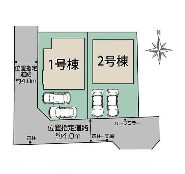 【区画図】
車種により2台駐車可能なカースペース完備♪
住環境良好な人気の低層住居専用地域に立地しております。守られた環境は、お子様との暮らしにもおすすめです。