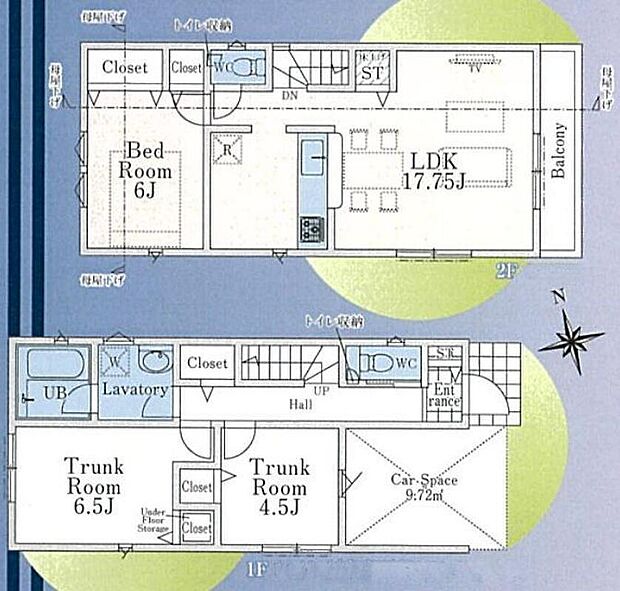 (1号棟)、価格4780万円、1LDK+2S、土地面積90.9m2、建物面積91.53m2
